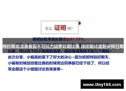 格拉斯哥流浪者因不可抗力因素延期比赛 球迷期待重新安排日期